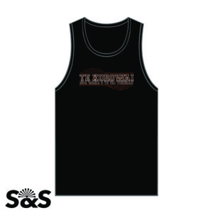 Te Korowai Tamariki Singlet - Black